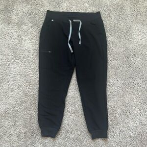 FIGS Black Zamora Jogger Drawstring Scrub Pants Women's Large